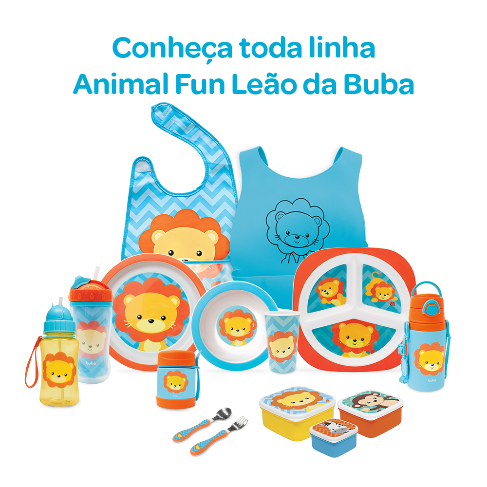 Garrafinha de Aluminio Animal Fun - Leão