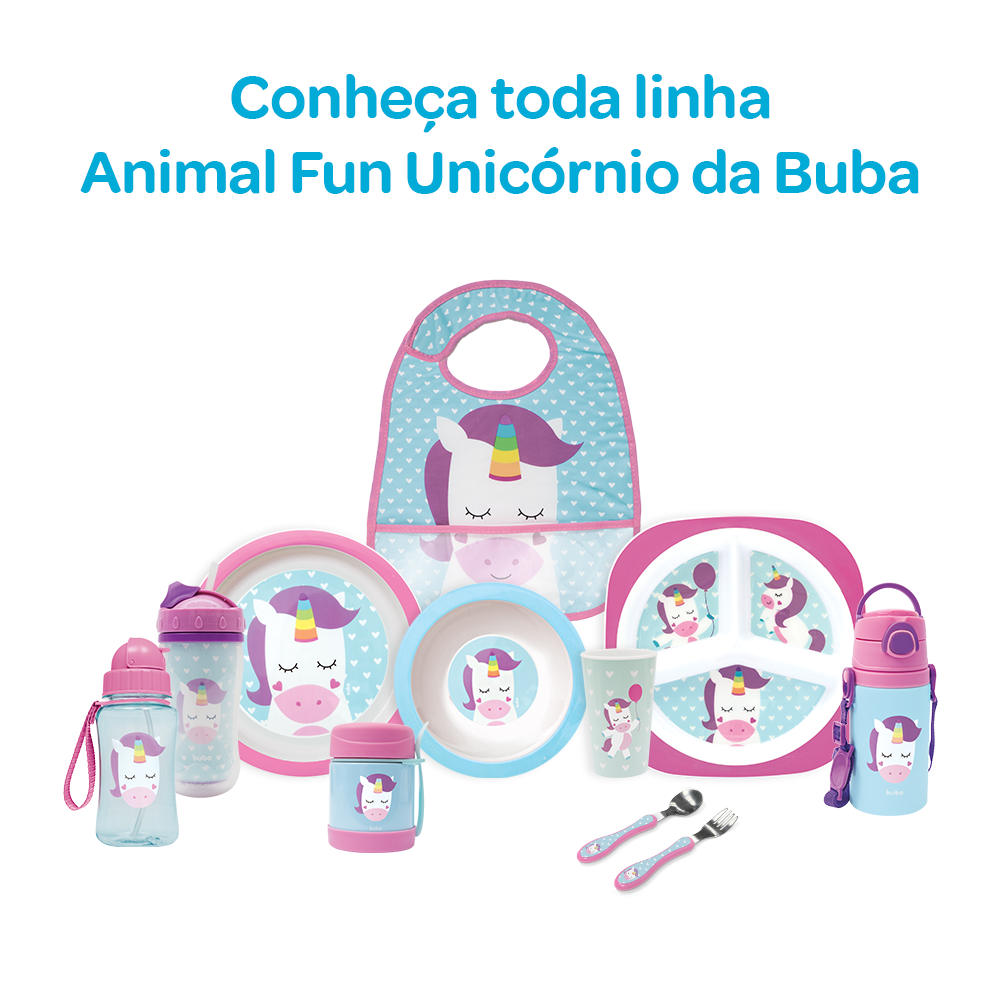 Garrafinha de Aluminio Animal Fun - Unicórnio