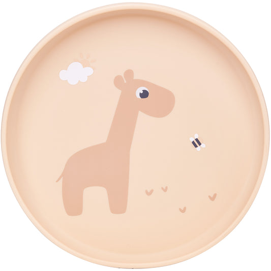 Pratinho em Silicone com Ventosa Bege, Cloudy - Buba