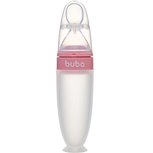 Colher Dosadora em Silicone com Ventosa - Rosa