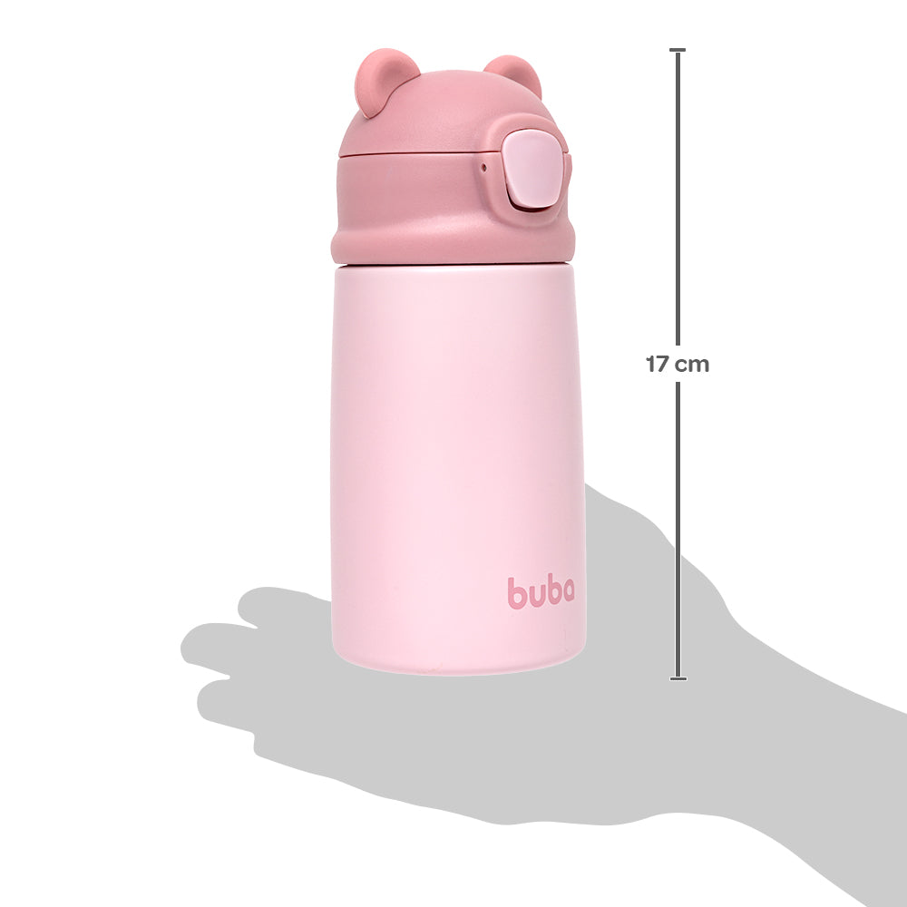 Copo Termico Parede Dupla Ursinho - Rosa