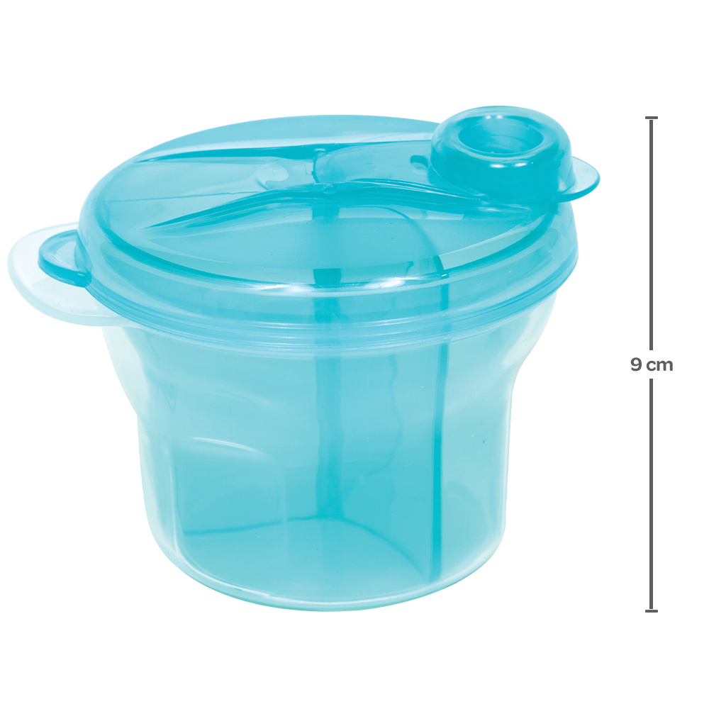 Pote para Leite em Pó com Divisória - Azul