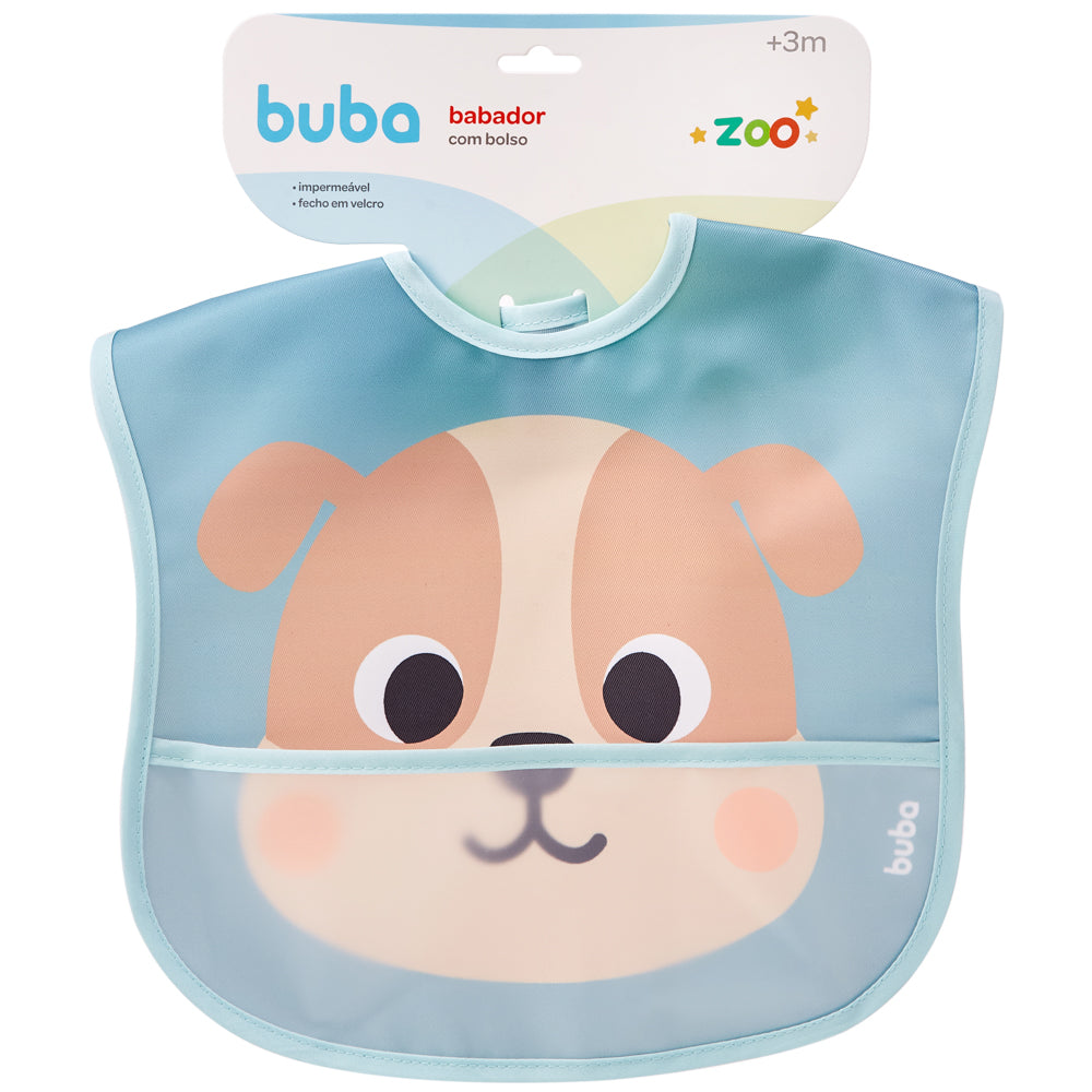 Babador com Bolso, Buba Zoo Cachorro - Buba