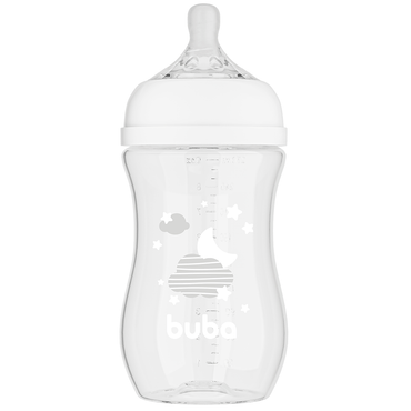 Mamadeira Easy Flow Nuvem Branca, 270ml, Anticolica - Buba