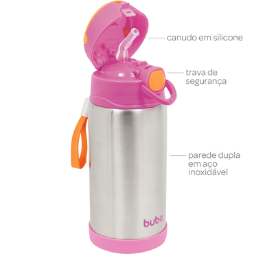 Copo Termico Parede Dupla - Rosa