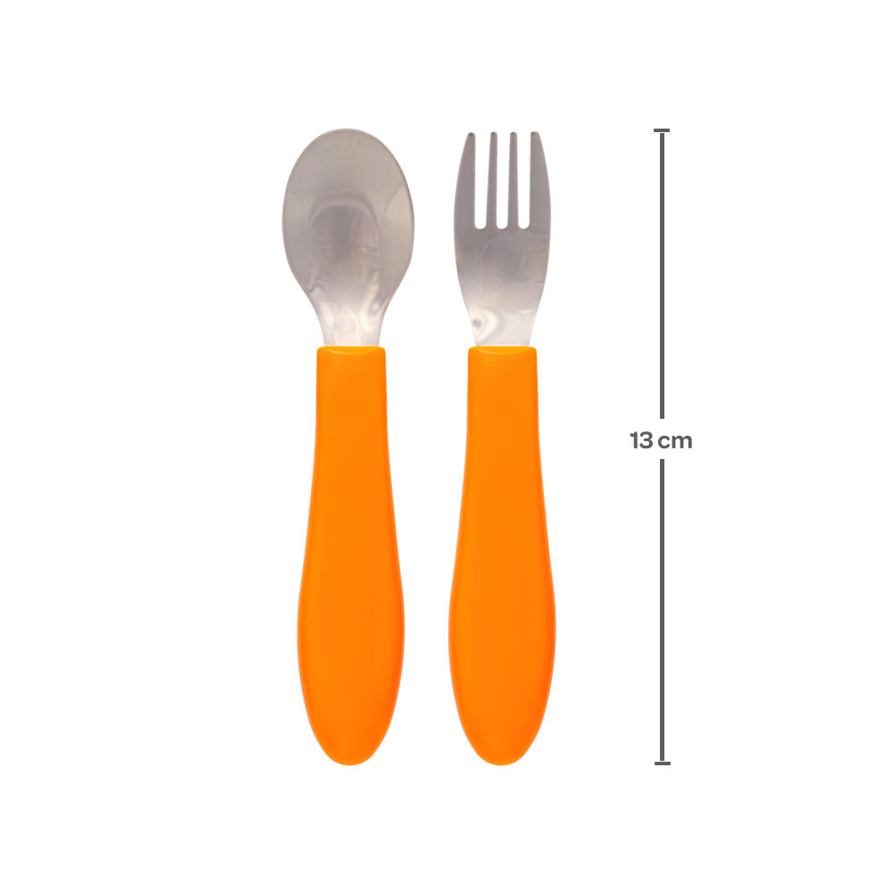 Kit Talheres Buba Zoo - Laranja