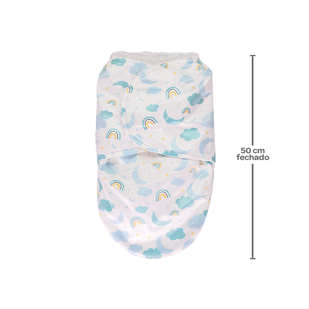Saco de Dormir Super Soft Estampado, Azul - Buba