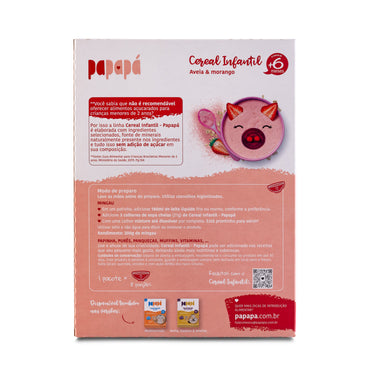 Cereal Infantil: Aveia, Morango e Beterraba, Pouch, 170g - Papapá