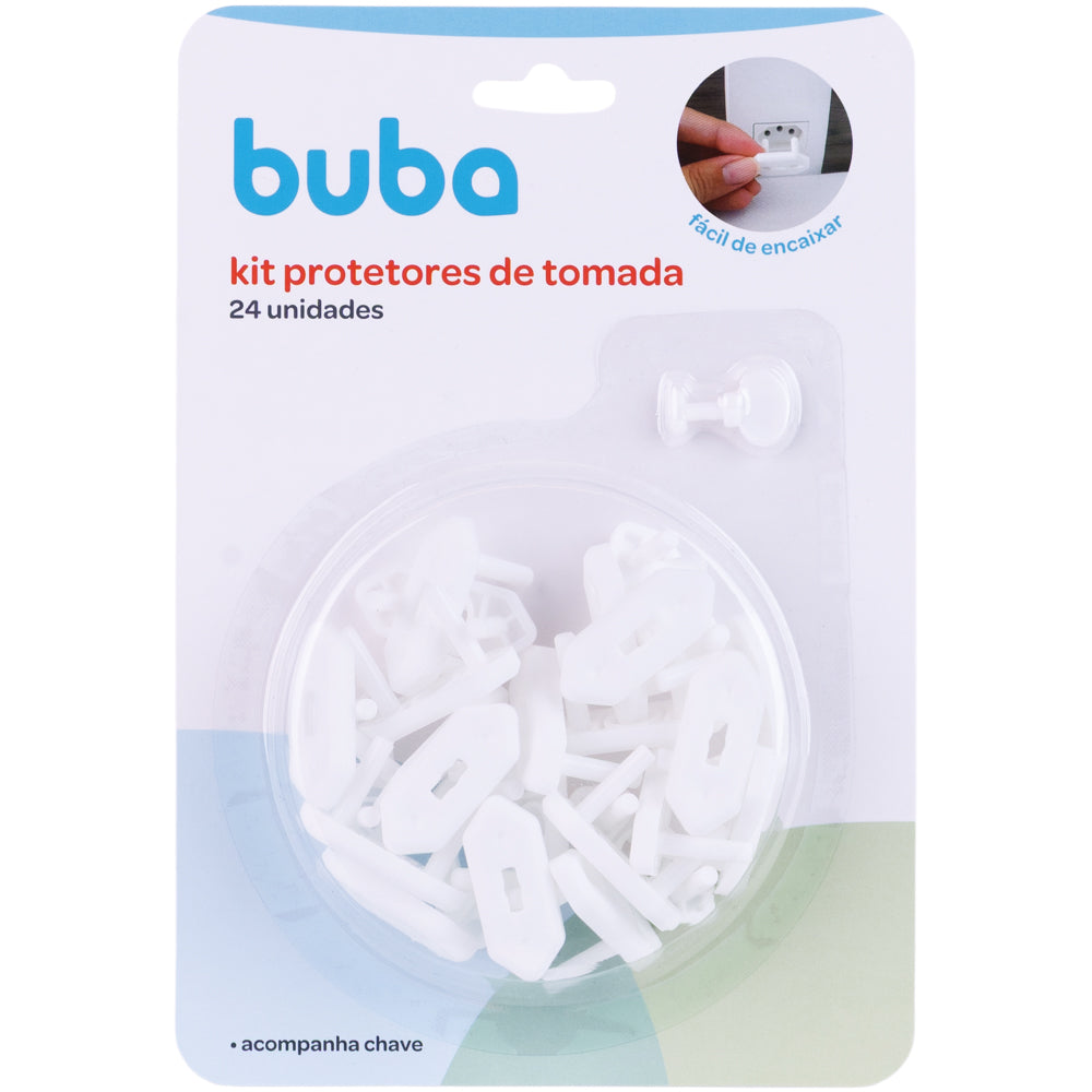 Kit Protetores de Tomada, 24 peças - Buba