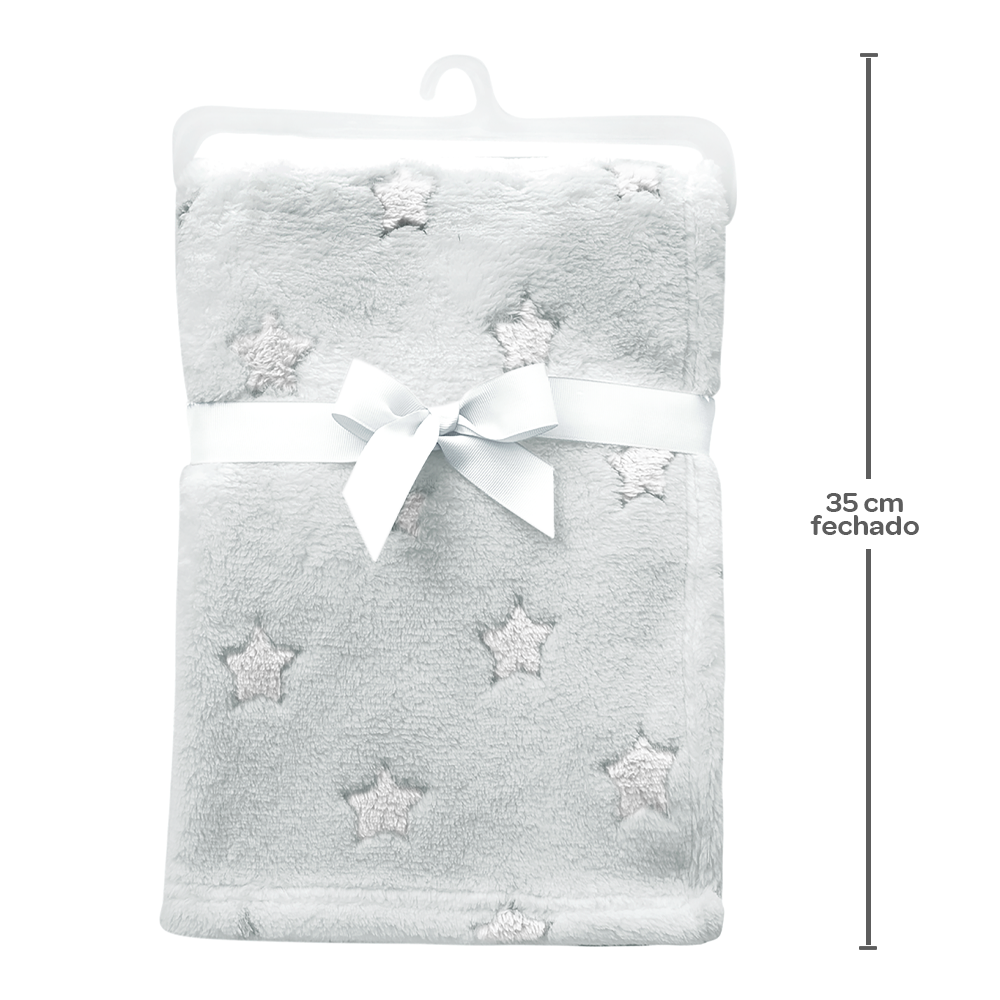 Mantinha Estrelinhas - Cinza