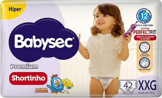 Fralda XXG Babysec Shortinho Hiper com 42 unidades