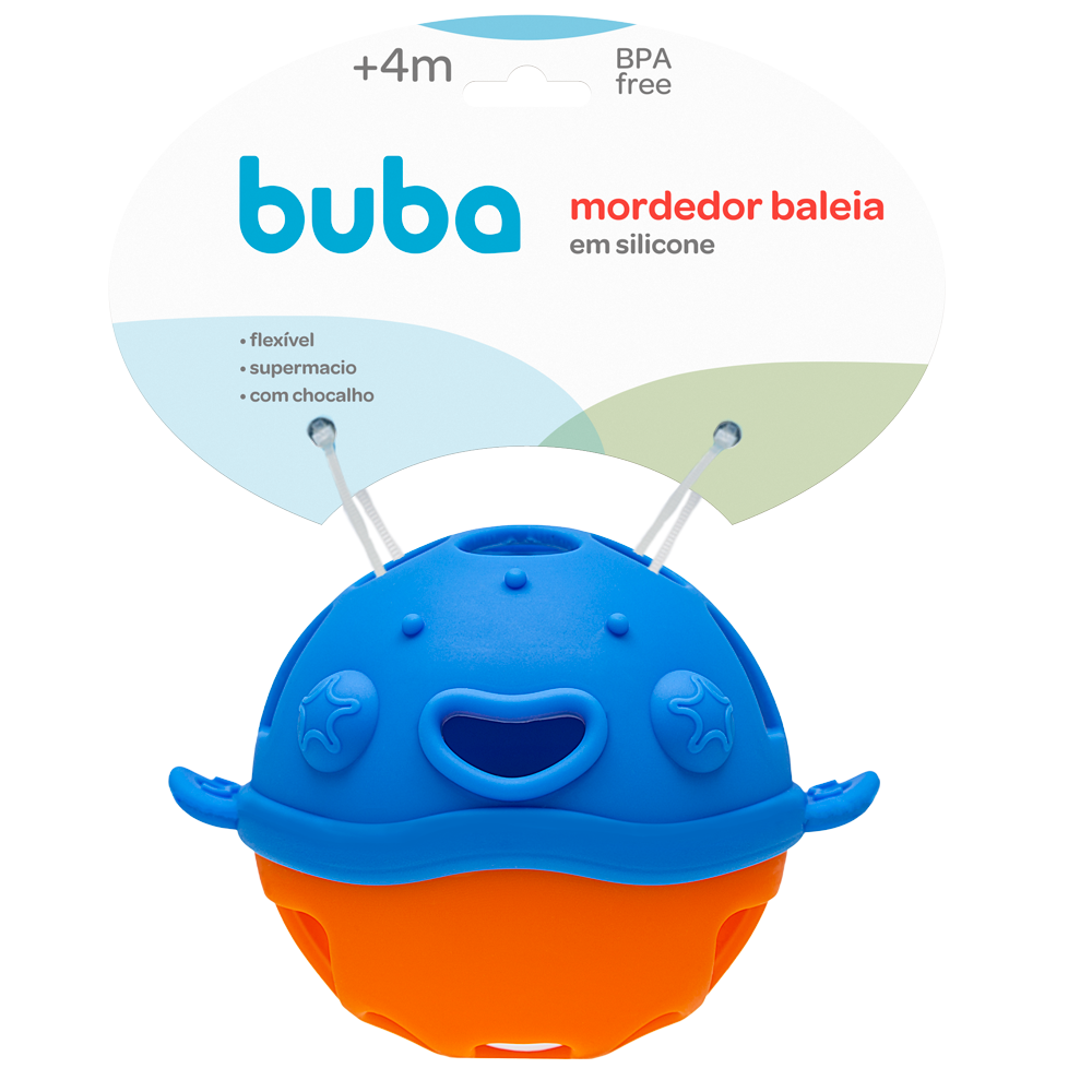 Mordedor Baleia Azul em Silicone - Buba