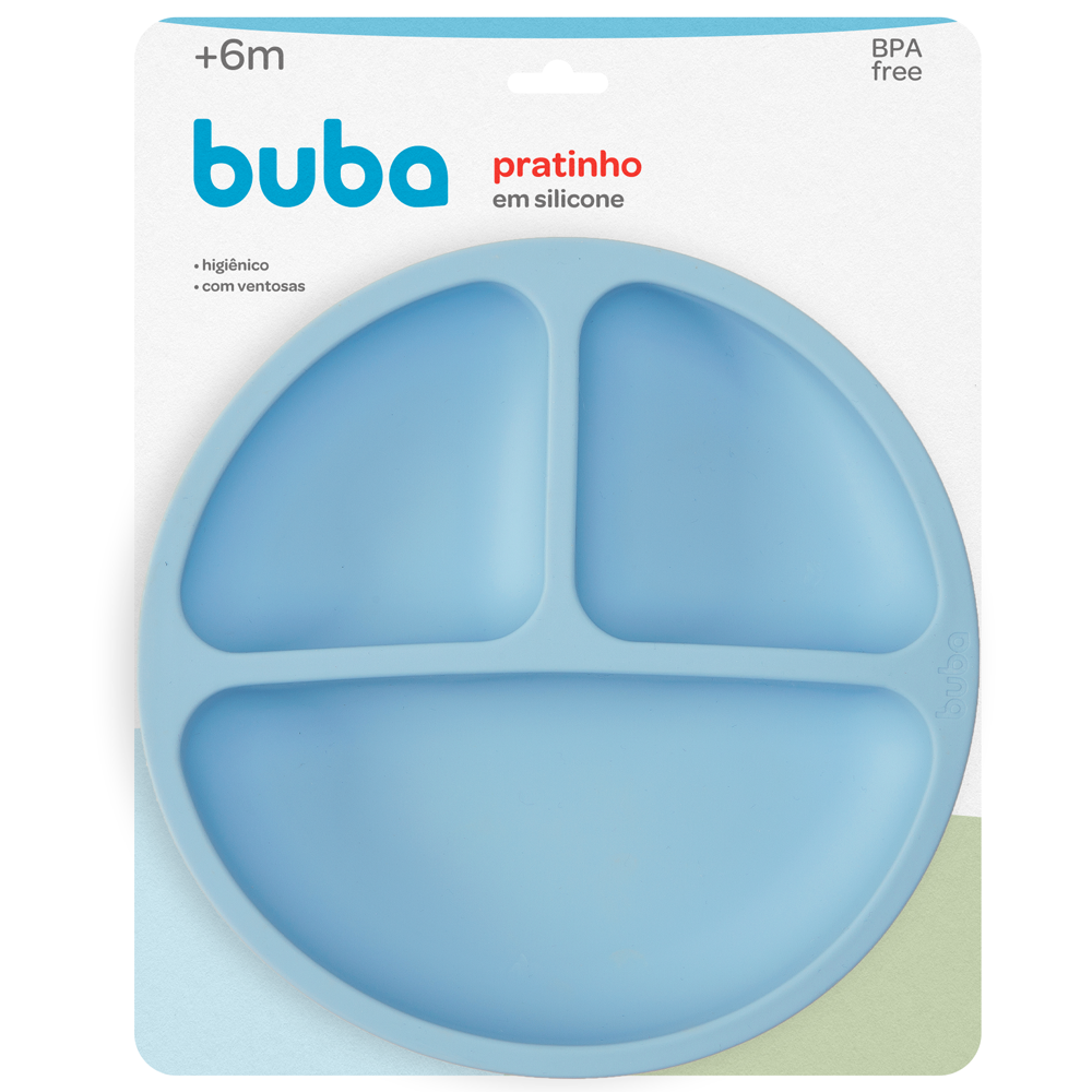 Pratinho em Silicone com Ventosa - Azul