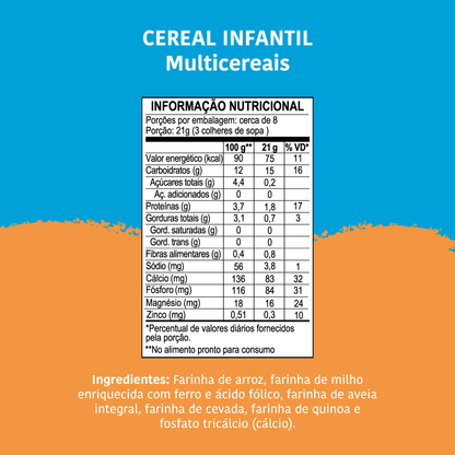 Cereal Infantil: Multicereais, Pouch, 170g - Papapá