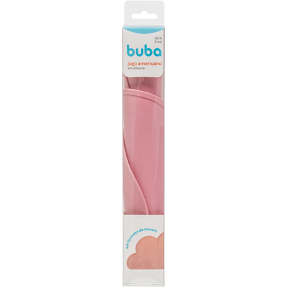 Jogo Americano em Silicone, Rosa - Buba