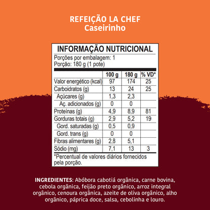 La Chef Caseirinho: Arroz, Feijão, Carne e Legumes, 180g - Papapá