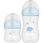 Kit 2 Mamadeiras Easy Flow Nuvem Azul, 120ml/270ml, Anticolica - Buba