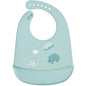 Babador em Silicone com Pega-Migalhas Verde, Cloudy - Buba