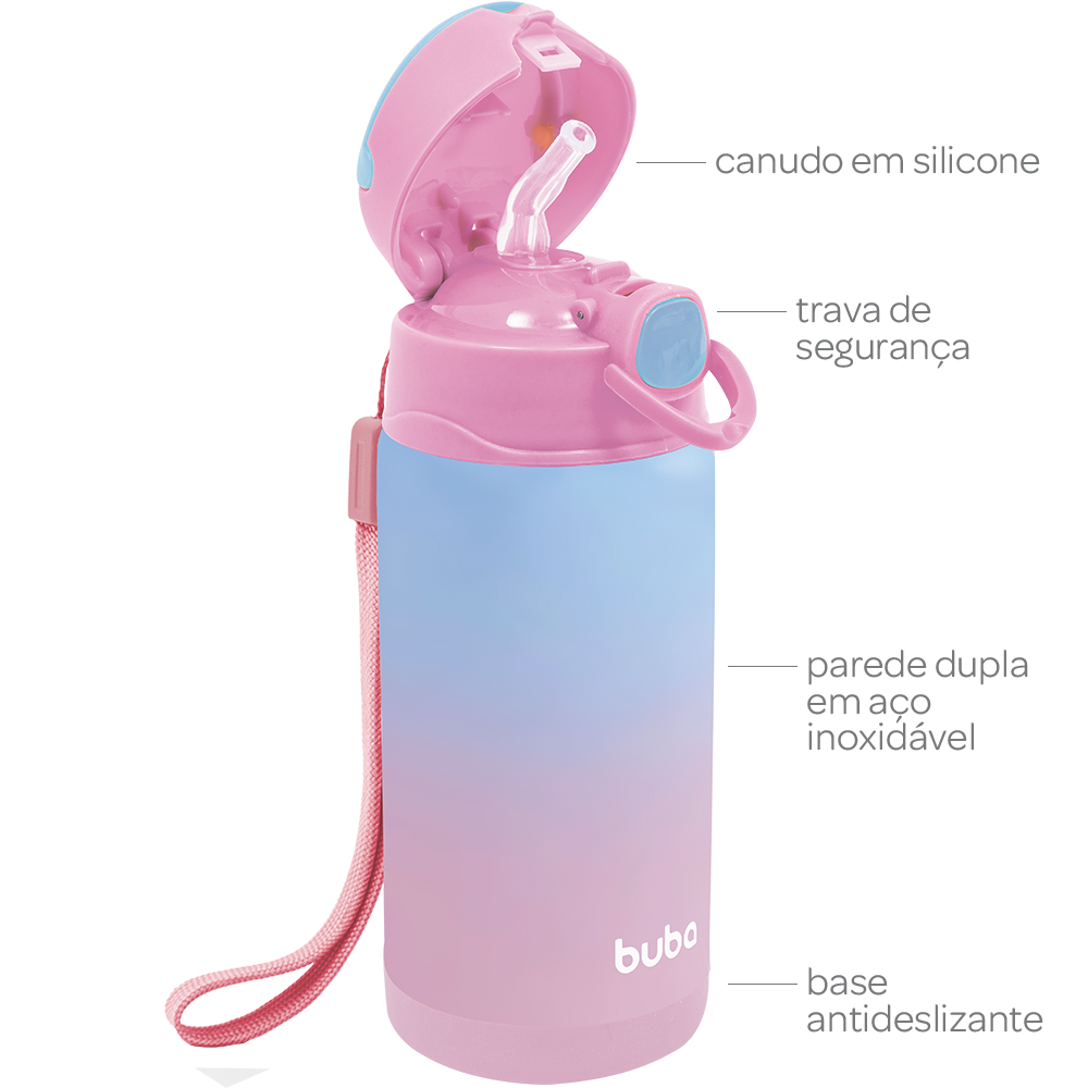 Copo Termico Parede Dupla Degradê - Rosa