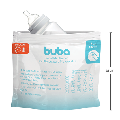 Saco Esterilizador Reutilizável para Micro-Ondas - Buba