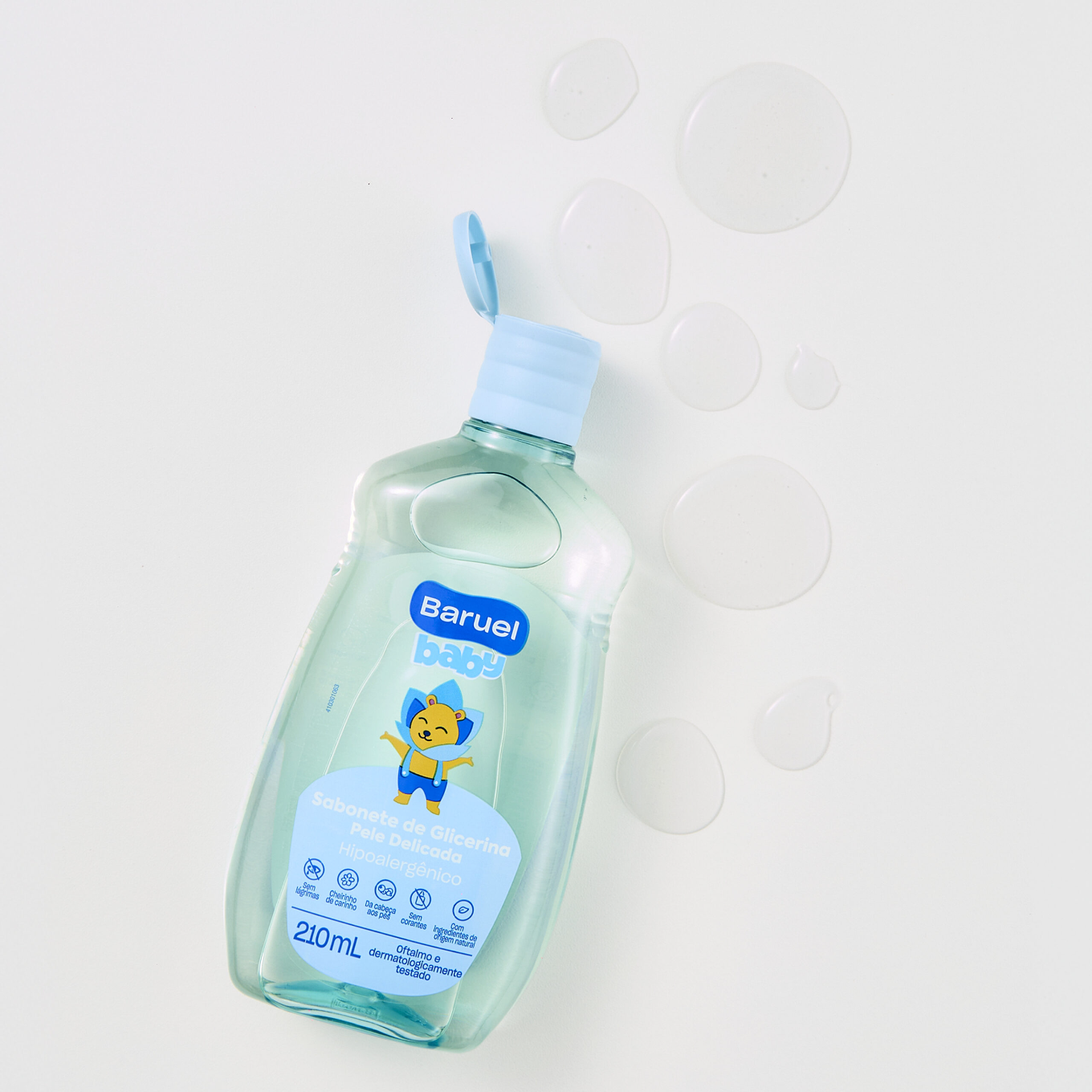 Sabonete Liquido Pele Delicada, 210ml - Baruel Baby
