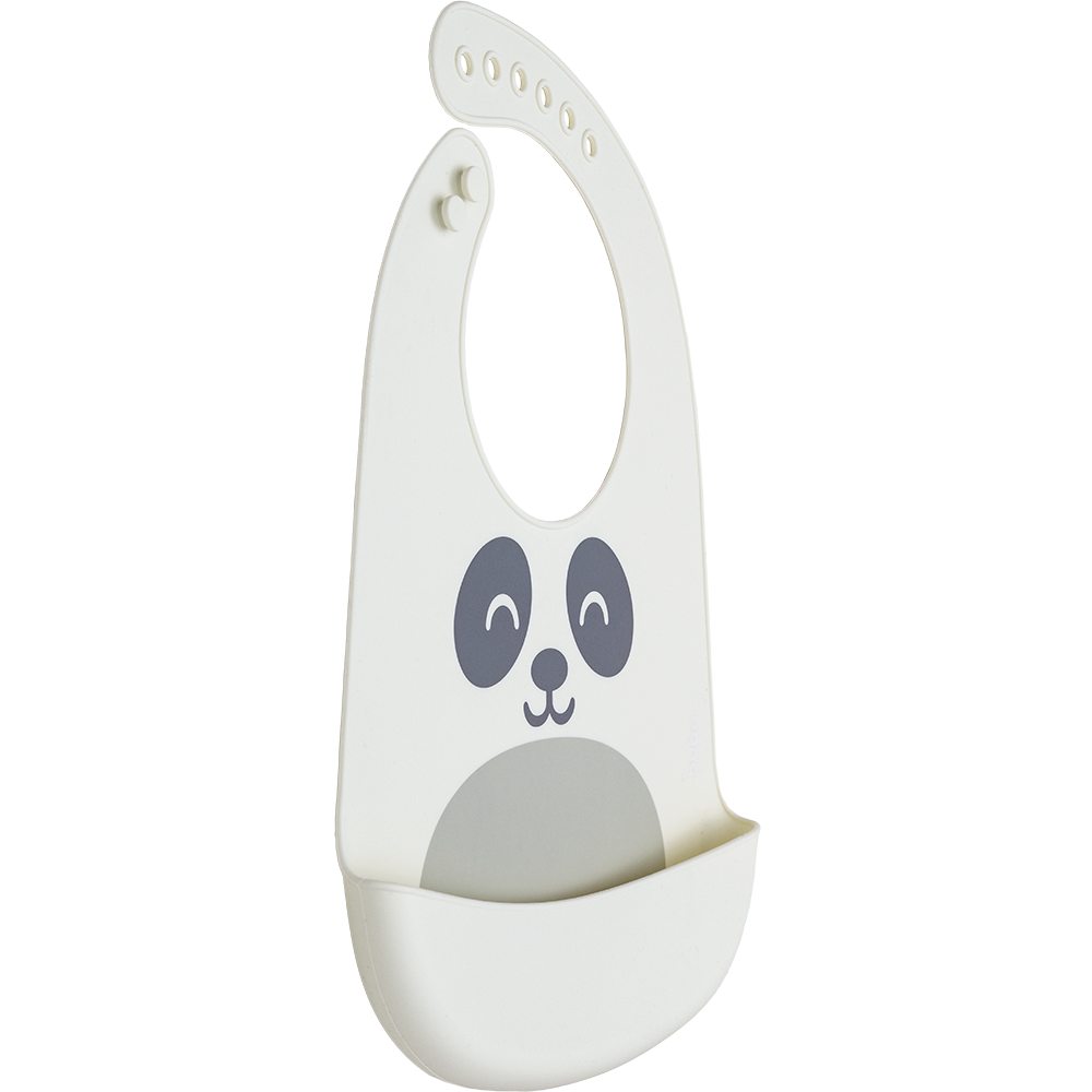 Babador em Silicone com Pega-Migalhas Gumy - Off White