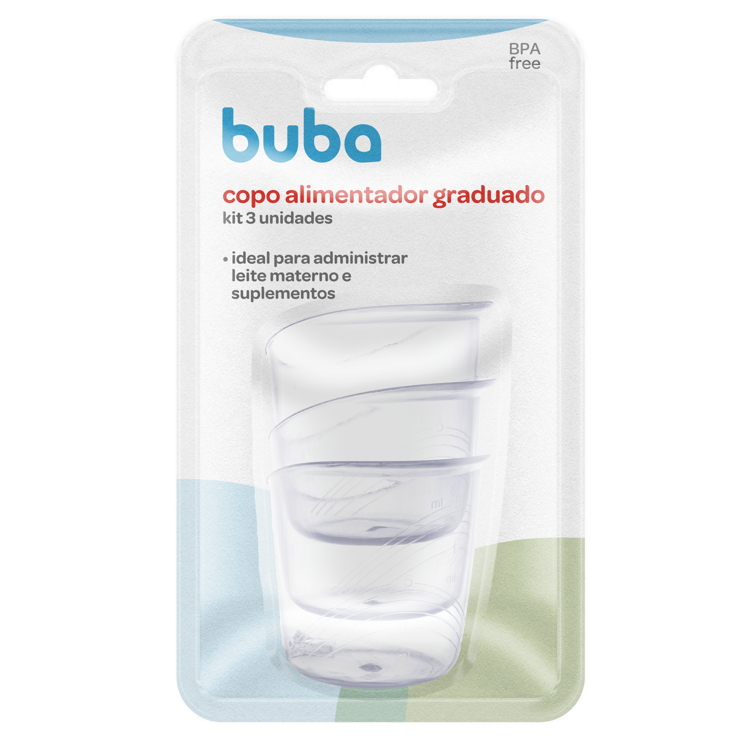 Kit Copo Alimentador Graduado, 3 unidades - Buba