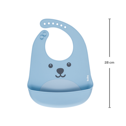 Babador em Silicone com Pega-Migalhas Gumy - Azul