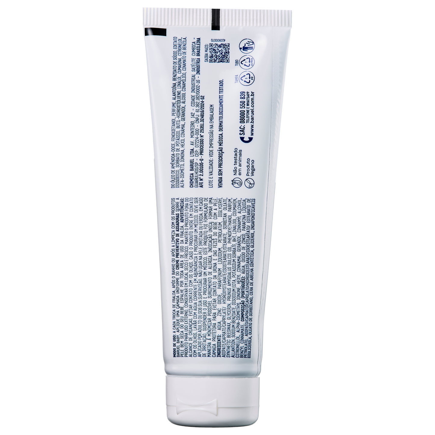 Creme Preventivo de Assaduras com Oleo de Amendoas, 90g - Baruel Baby