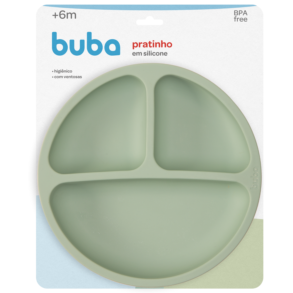 Pratinho em Silicone com Ventosa - Verde