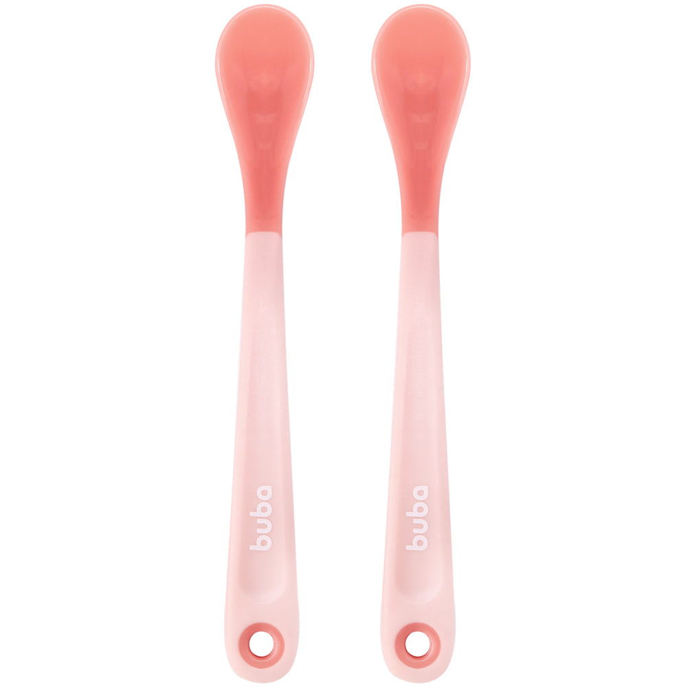 Kit 2 Colheres Termossensiveis, Rosa - Buba