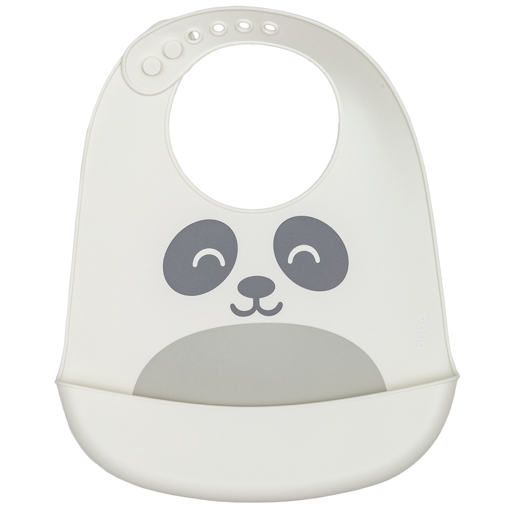 Babador em Silicone com Pega-Migalhas Gumy - Off White