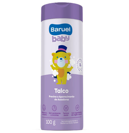 Talco (Previne Assaduras), 100g - Baruel Baby