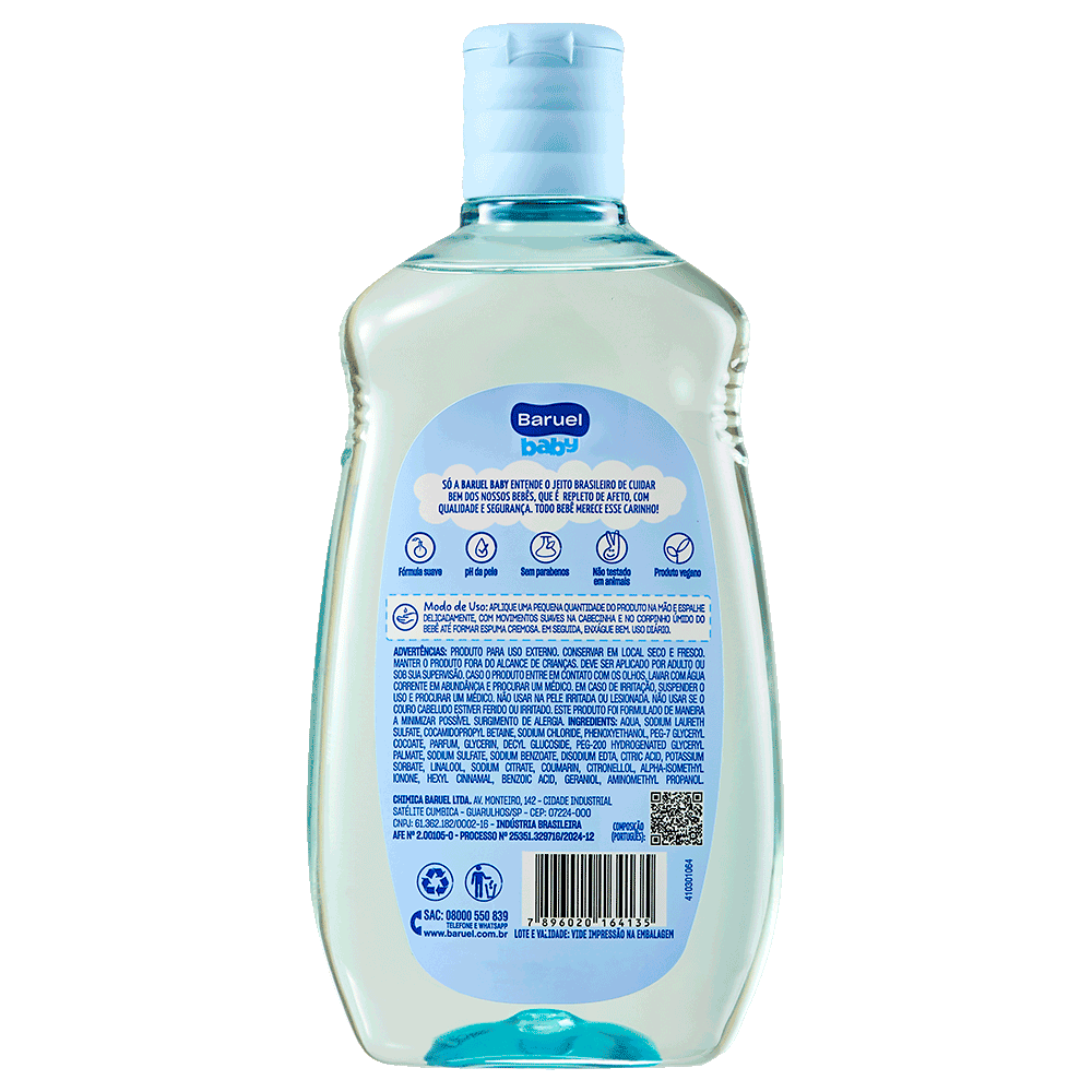 Sabonete Liquido Pele Delicada, 210ml - Baruel Baby