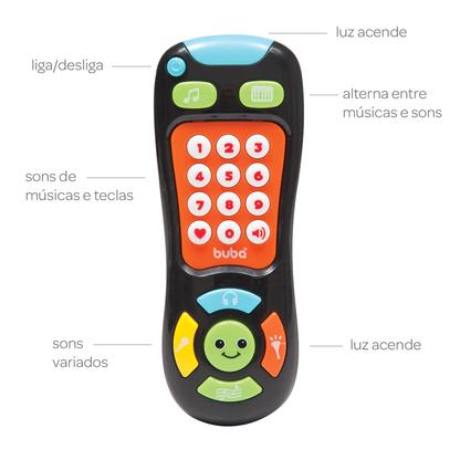 Controle Remoto Musical, Preto - Buba