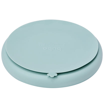 Pratinho em Silicone com Ventosa Verde, Cloudy - Buba