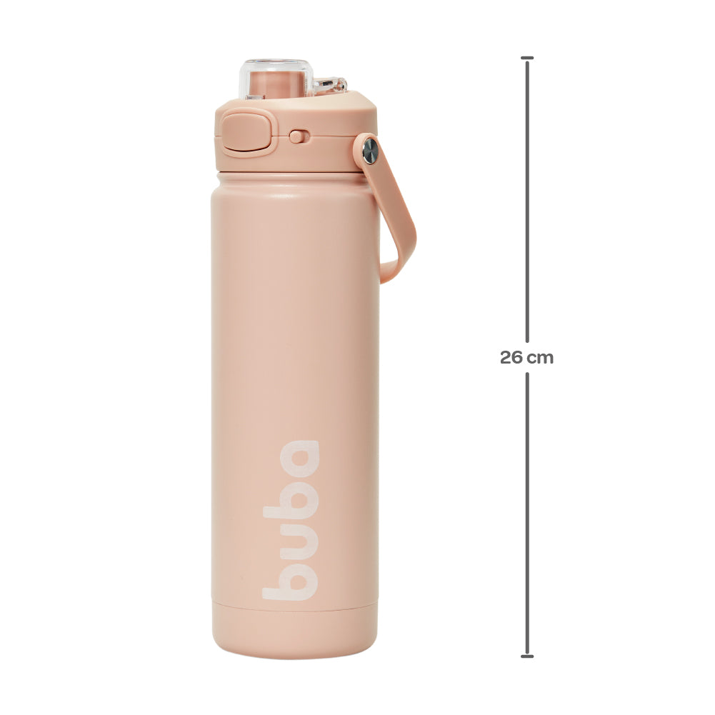 Copo Termico Parede Dupla, 600ml, Bege - Buba
