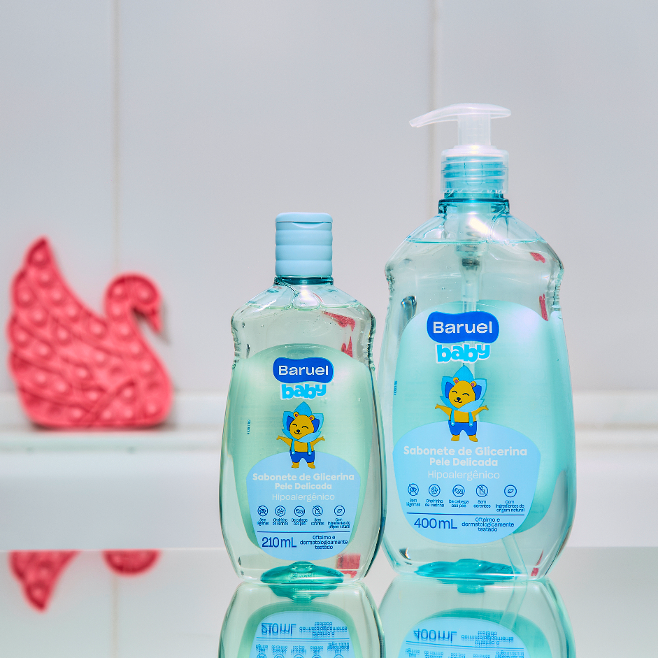 Sabonete Liquido Pele Delicada, 210ml - Baruel Baby