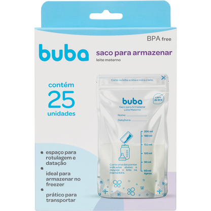 Saco para Armazenar Leite Materno - Buba