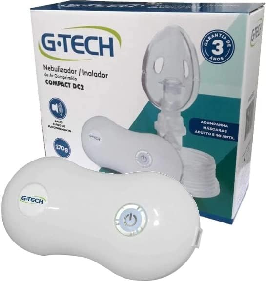 Nebulizador/Inalador de Ar Comprimido Compact DC2, 127v, Branco - GTECH