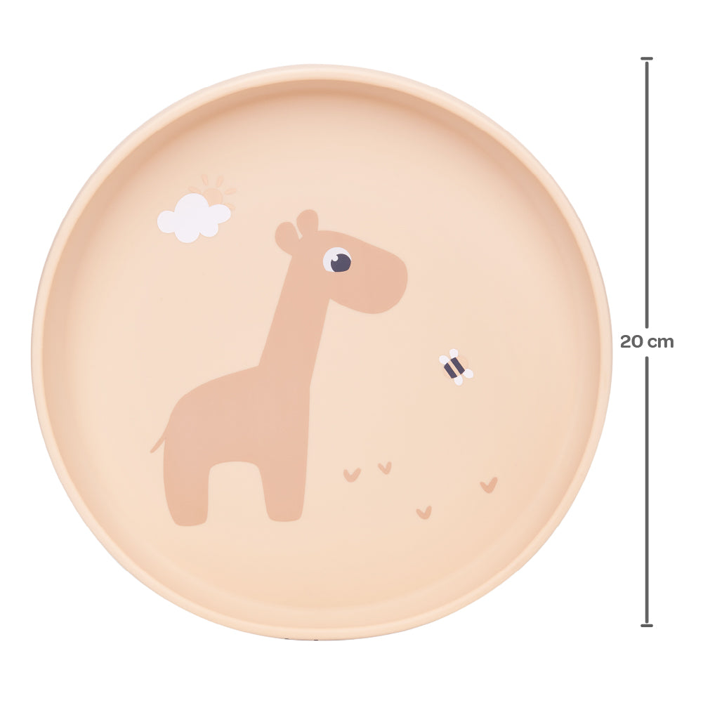 Pratinho em Silicone com Ventosa Bege, Cloudy - Buba