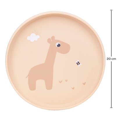 Pratinho em Silicone com Ventosa Bege, Cloudy - Buba
