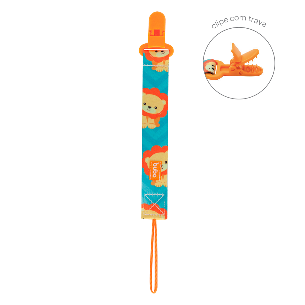 Prendedor de Chupeta - Animal Fun - Leão