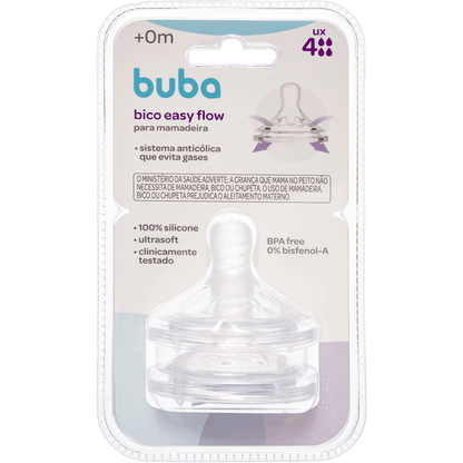 Bico para Mamadeira Easy Flow, Fluxo 4 - Buba