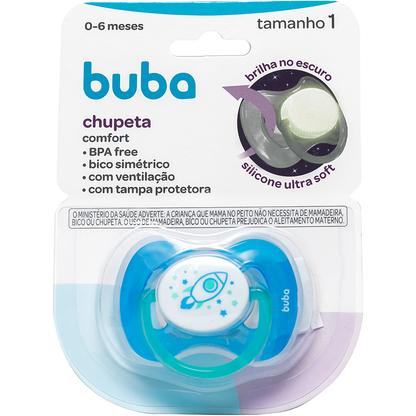 Chupeta comfort Tam.1 Noturna, Foguete - Buba