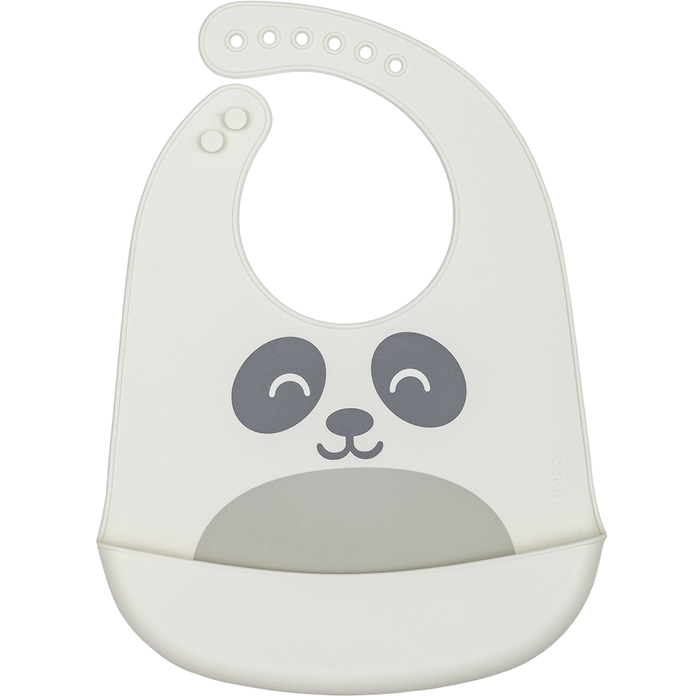 Babador em Silicone com Pega-Migalhas Gumy - Off White