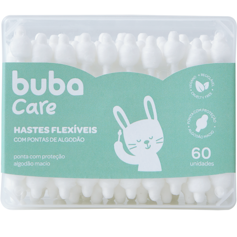 Hastes Flexiveis Baby, 60 unidades - Buba Care