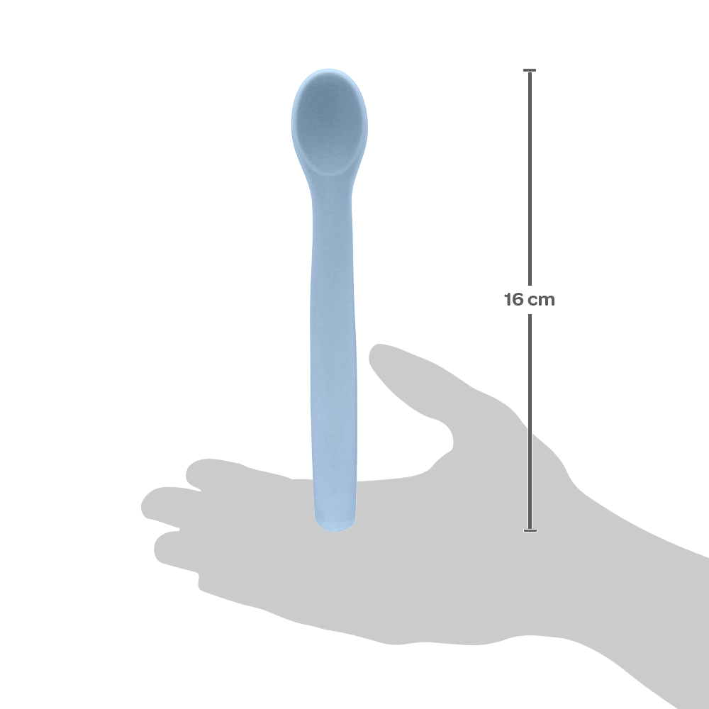 Colher Flexivel em Silicone - Azul