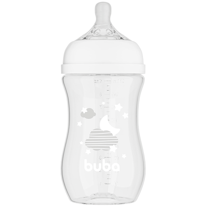 Mamadeira Easy Flow Nuvem Branca, 270ml, Anticolica - Buba