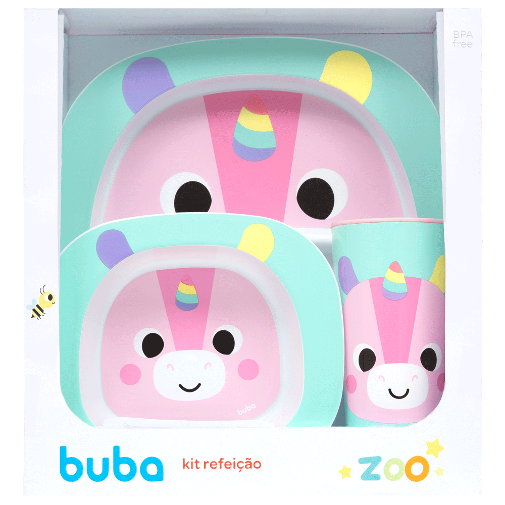 Kit Refeicao Buba Zoo - Unicórnio
